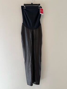 Spanx Mama Faux Leather Leggings Size Small NWT #Lux-E
